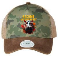 Become Ungovernable Funny Baby Hippo Moo Deng Funny Groovy Legacy Tie Dye Trucker Hat