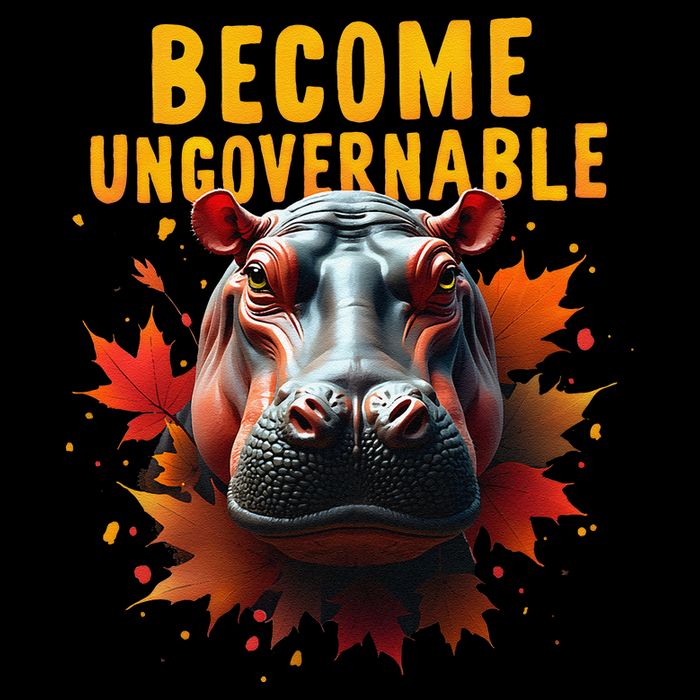 Become Ungovernable Funny Baby Hippo Moo Deng Funny Groovy 16 in Basic Backpack
