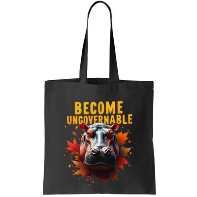 Become Ungovernable Funny Baby Hippo Moo Deng Funny Groovy Bag