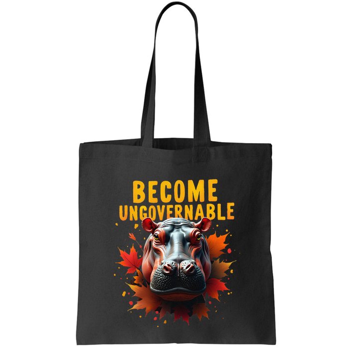 Become Ungovernable Funny Baby Hippo Moo Deng Funny Groovy Bag