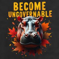 Become Ungovernable Funny Baby Hippo Moo Deng Funny Groovy 25L Jumbo Tote