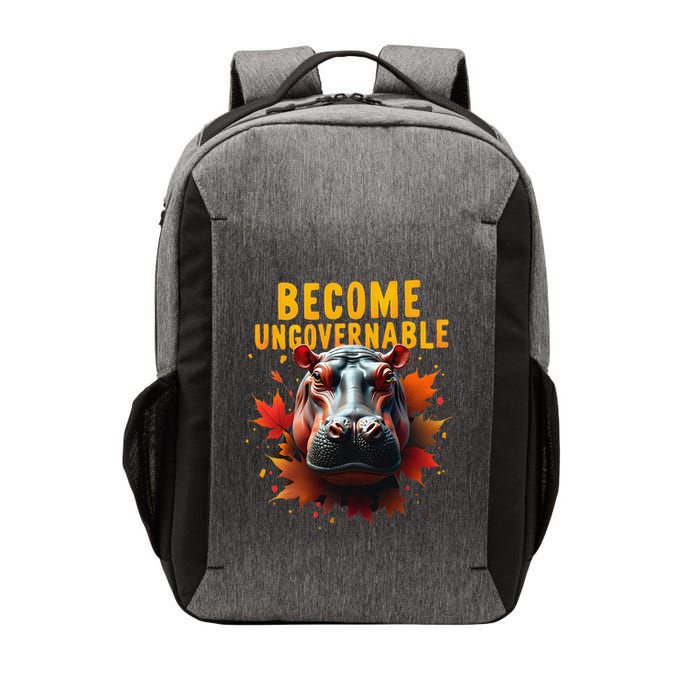 Become Ungovernable Funny Baby Hippo Moo Deng Funny Groovy Vector Backpack