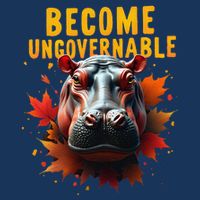 Become Ungovernable Funny Baby Hippo Moo Deng Funny Groovy Infant Baby Jersey Bodysuit