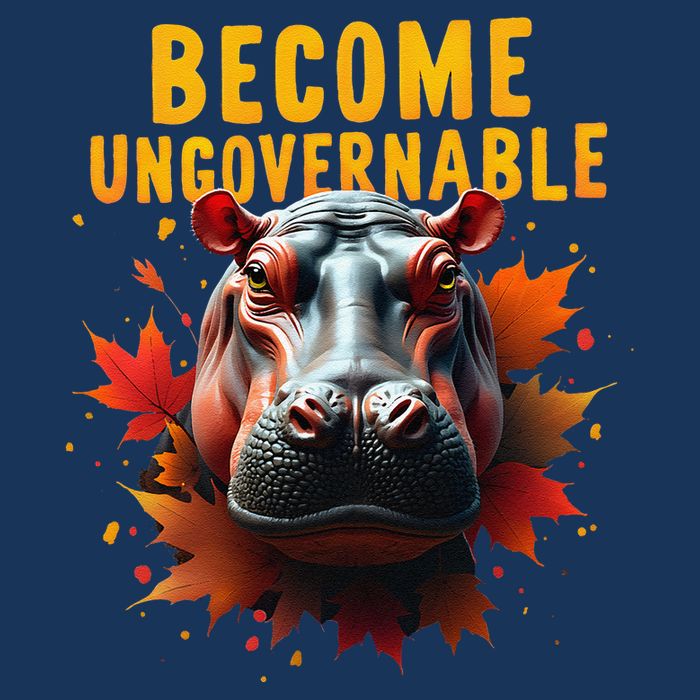 Become Ungovernable Funny Baby Hippo Moo Deng Funny Groovy Infant Baby Jersey Bodysuit