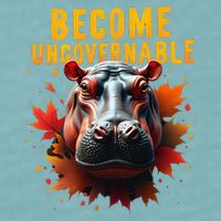 Become Ungovernable Funny Baby Hippo Moo Deng Funny Groovy Sueded Cloud Jersey T-Shirt
