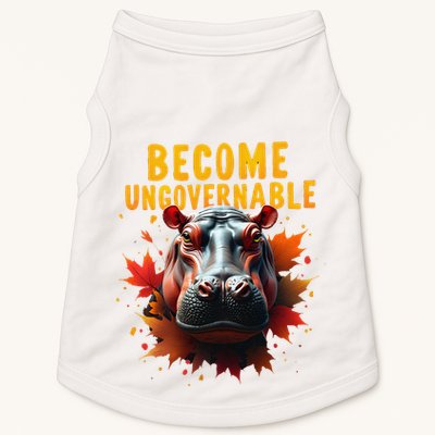 Become Ungovernable Funny Baby Hippo Moo Deng Funny Groovy Doggie Tank
