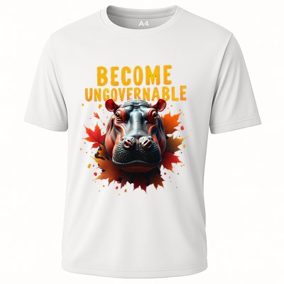 Become Ungovernable Funny Baby Hippo Moo Deng Funny Groovy Performance Shirt