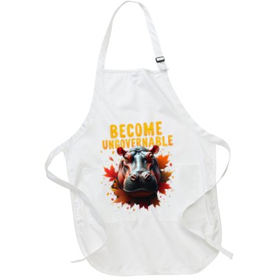 Become Ungovernable Funny Baby Hippo Moo Deng Funny Groovy Apron