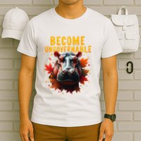 Become Ungovernable Funny Baby Hippo Moo Deng Funny Groovy T-Shirt