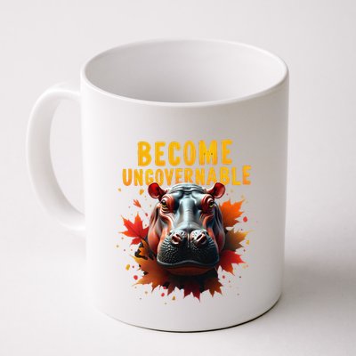 Become Ungovernable Funny Baby Hippo Moo Deng Funny Groovy Mug