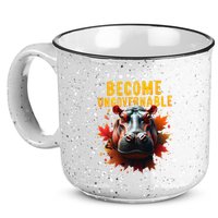 Become Ungovernable Funny Baby Hippo Moo Deng Funny Groovy 15oz Campfire Ceramic Mug