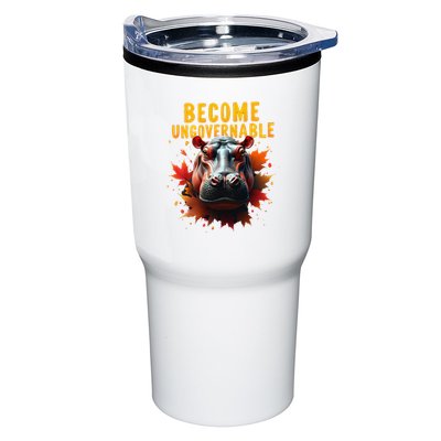 Become Ungovernable Funny Baby Hippo Moo Deng Funny Groovy Tumbler