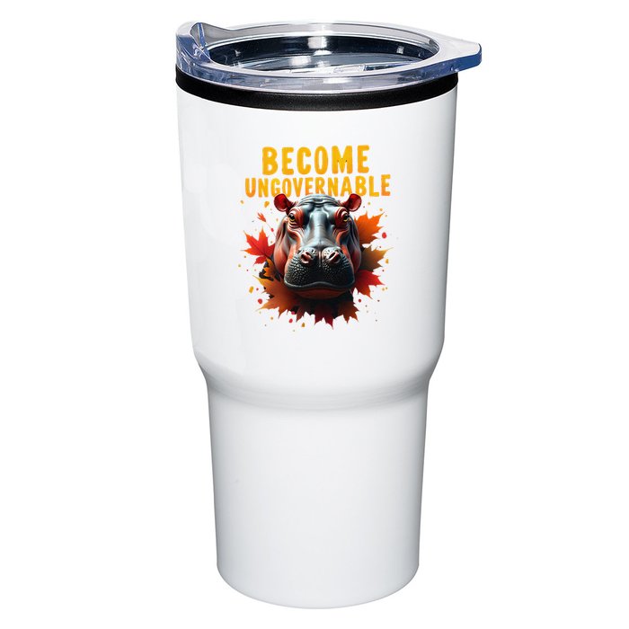 Become Ungovernable Funny Baby Hippo Moo Deng Funny Groovy Tumbler