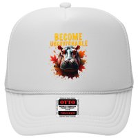 Become Ungovernable Funny Baby Hippo Moo Deng Funny Groovy Trucker Hat