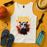 Become Ungovernable Funny Baby Hippo Moo Deng Funny Groovy Tank Top