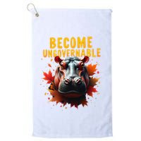 Become Ungovernable Funny Baby Hippo Moo Deng Funny Groovy Golf Towel