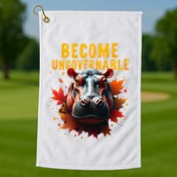 Become Ungovernable Funny Baby Hippo Moo Deng Funny Groovy Golf Towel