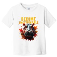Become Ungovernable Funny Baby Hippo Moo Deng Funny Groovy Toddler T-Shirt