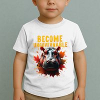 Become Ungovernable Funny Baby Hippo Moo Deng Funny Groovy Toddler T-Shirt