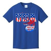 Butterfly Usa Flag Funny 4th Of July Daughter Mom Cute Gift Kids T-Shirt