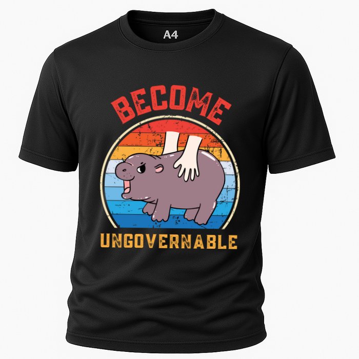 Become Ungovernable Funny Moo Deng Baby Hippo Performance Shirt