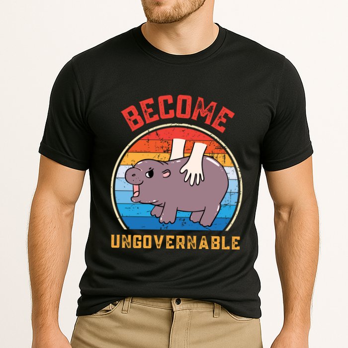 Become Ungovernable Funny Moo Deng Baby Hippo Performance Shirt