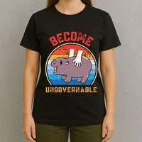 Become Ungovernable Funny Moo Deng Baby Hippo T-Shirt