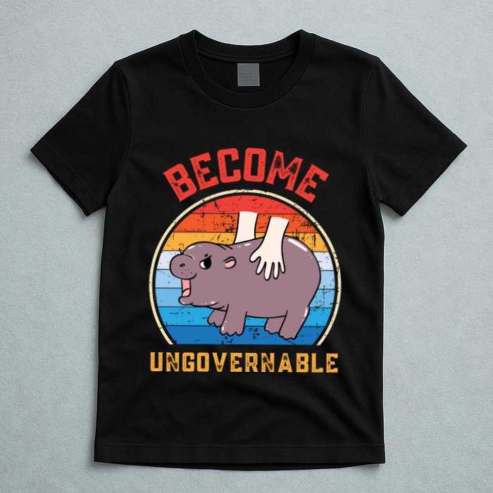 Become Ungovernable Funny Moo Deng Baby Hippo T-Shirt