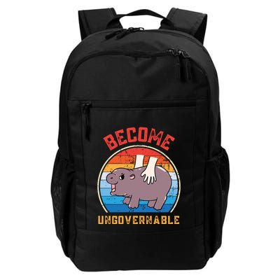 Become Ungovernable Funny Moo Deng Baby Hippo Backpack