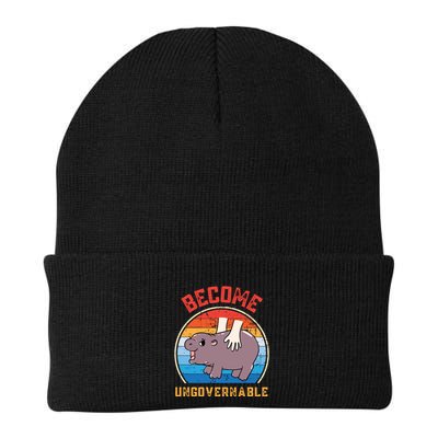 Become Ungovernable Funny Moo Deng Baby Hippo Beanie