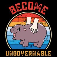 Become Ungovernable Funny Moo Deng Baby Hippo 16 in Basic Backpack