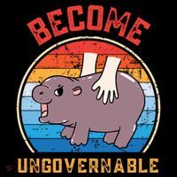 Become Ungovernable Funny Moo Deng Baby Hippo Bag