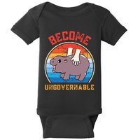 Become Ungovernable Funny Moo Deng Baby Hippo Baby Bodysuit