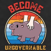 Become Ungovernable Funny Moo Deng Baby Hippo Trucker Hat