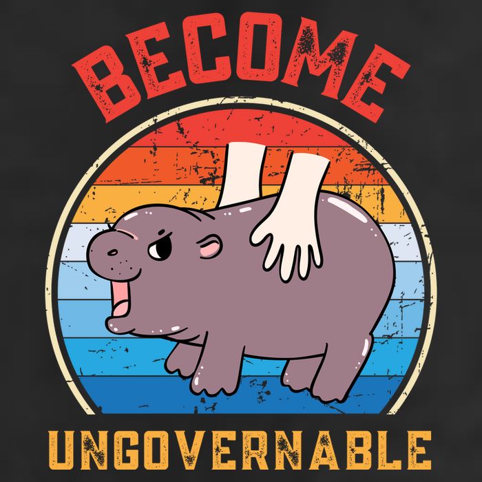 Become Ungovernable Funny Moo Deng Baby Hippo Trucker Hat