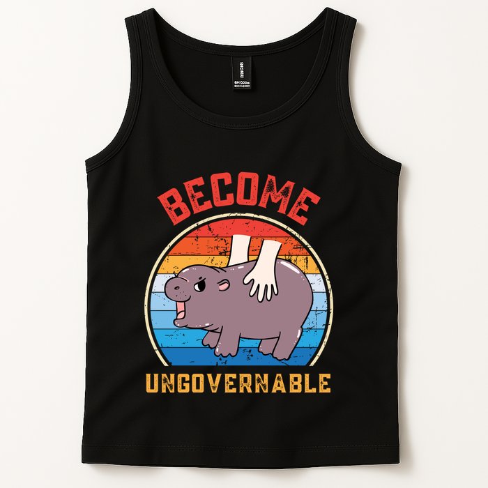 Become Ungovernable Funny Moo Deng Baby Hippo Tank Top