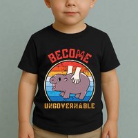 Become Ungovernable Funny Moo Deng Baby Hippo Toddler T-Shirt
