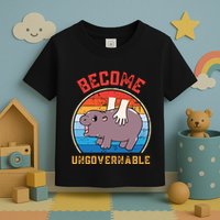 Become Ungovernable Funny Moo Deng Baby Hippo Toddler T-Shirt
