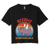 Become Ungovernable Funny Moo Deng Baby Hippo Crop Top