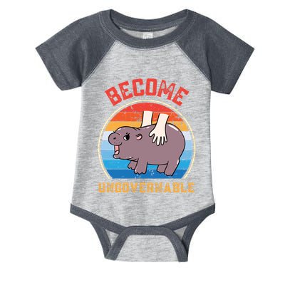 Become Ungovernable Funny Moo Deng Baby Hippo Infant Baby Jersey Bodysuit