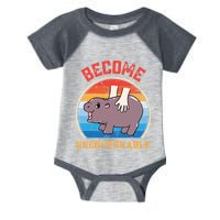 Become Ungovernable Funny Moo Deng Baby Hippo Infant Baby Jersey Bodysuit