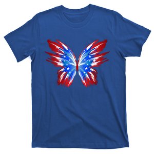 Butterfly Usa Flag Patriotic Cute 4th Of July Great Gift T-Shirt