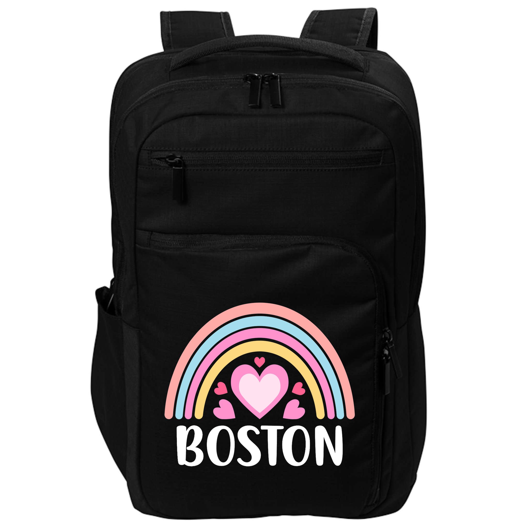 Boston USA for Wo Rainbow Hearts Impact Tech Backpack