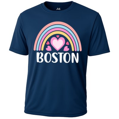 Boston USA for Wo Rainbow Hearts Performance Shirt
