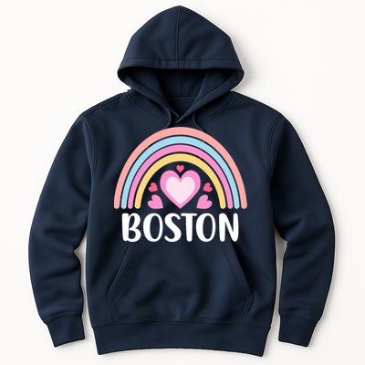 Boston USA for Wo Rainbow Hearts Hoodie
