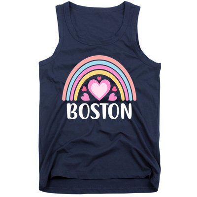 Boston USA for Wo Rainbow Hearts Tank Top