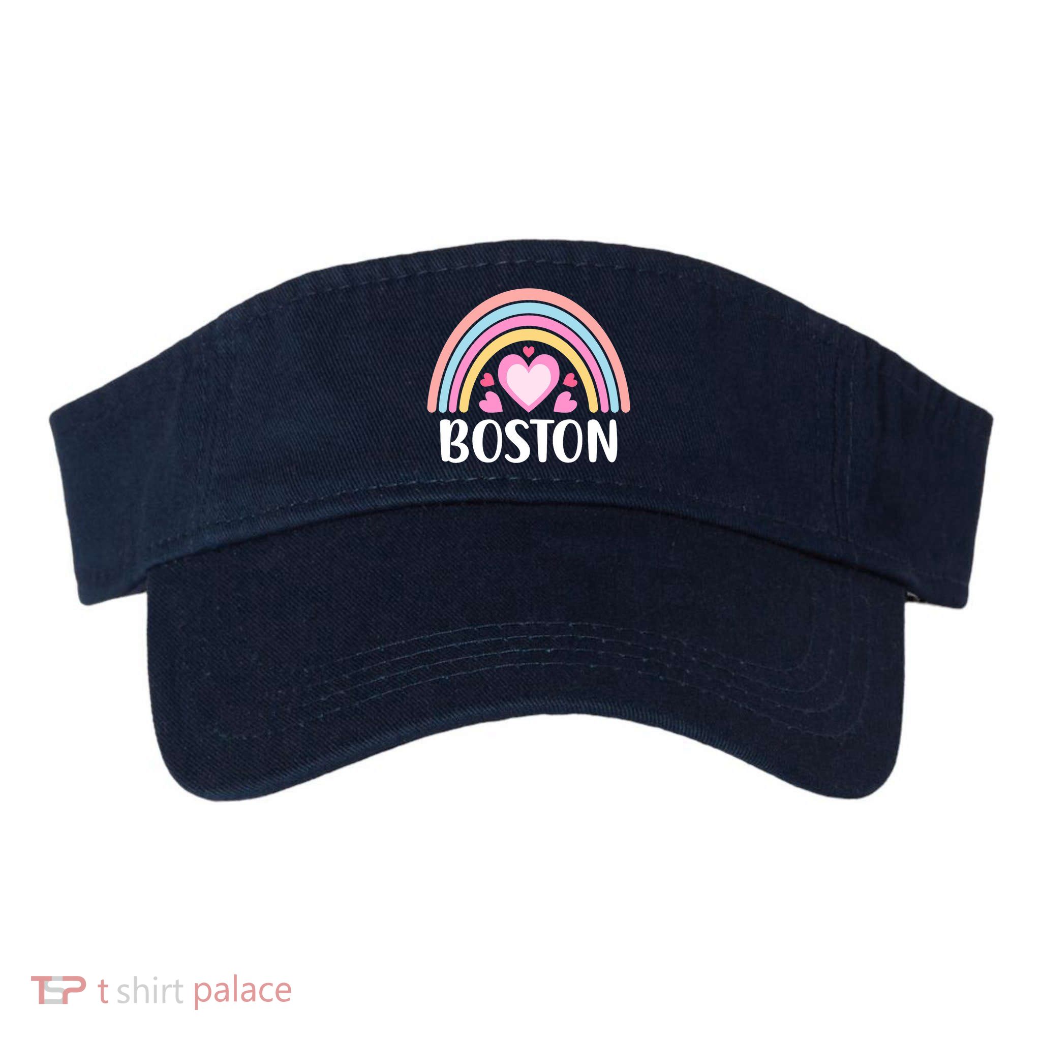 Boston USA for Wo Rainbow Hearts Visor