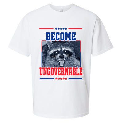 Become Ungovernable Funny Raccoon Sueded Cloud Jersey T-Shirt