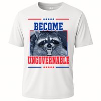 Become Ungovernable Funny Raccoon Cooling Performance Crew T-Shirt