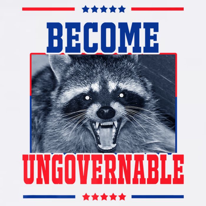 Become Ungovernable Funny Raccoon Cooling Performance Crew T-Shirt